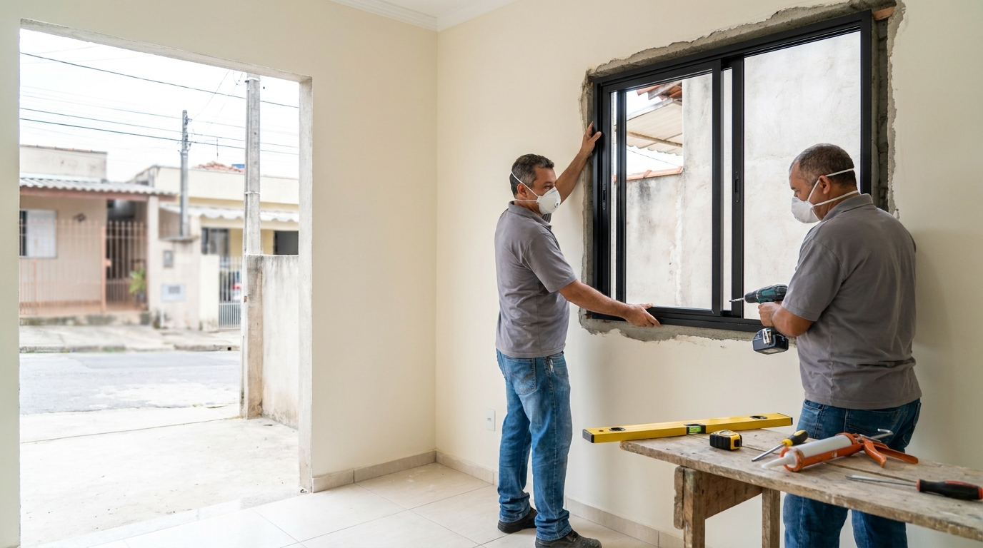 Esquadria de alumínio preta em Salvador-BA